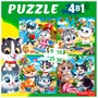 Пазл 4 в 1 9,16, 25, 36 эл. Забавные котики №6 П-8387 - фото 69901279