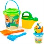 Песочный набор Три кота.Мир приключений №6:Ведро с наклейкой,ситечко Солнышко,лопатка №5,грабельки №5,лейка №10 91628 - фото 69901527