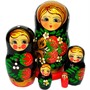Деревянная Матрешка 5 в 1 малая Ягодки, Эскиз 11, Клубничка М05110211 - фото 69908394
