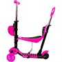 Самокат-каталка 3в1 розовый колеса 120 мм 141V-1120 - фото 69908592