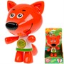 Игрушка на батарейках Лисичка МиМиМишки 5 песен из м/ф, сказка теремок,лапки-трещотки, свет. Умка HT852-R - фото 69909069