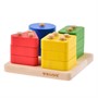 Деревянный Сортер "Логический квадрат" 13 деталей С-01 - фото 69909485