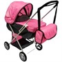 Коляска для куклы Классика-11 графит/розовая КР-615 - фото 69909516