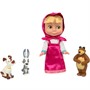 Кукла Карапуз 83033AN23 Маша 25см, озвуч, с 3 друзьями, м/ф Маша и Медведь - фото 69909731