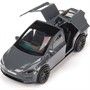 Модель MODELX-12-GY-WOD Tesla model x plaid 12 см, двери, серебр Технопарк в кор. - фото 69913391