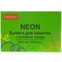 Бумага для заметок NEON 76х51мм 100л с клеевым краем Зеленая 090326 - фото 69916862