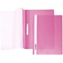 Папка-скоросшиватель А4ф 140/180мкм Розовая Пластиковая прозрачный верх 039971 - фото 69916947