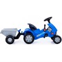 Каталка трактор с педалями Turbo-2 синяя с полуприцепом 84651 П-Е /1/ - фото 69920434