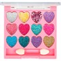 Палетка крем-теней д.век с блёстками,12 цветов "Сердечки",9 г,роз. коллекция,с аппликатором Т25835 - фото 69921567