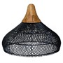 Плетеная люстра черная ротанг 60*48 см - фото 69923099