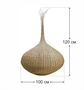 Плетеный абажур из лозы "Луковица" 100*120 см - фото 69923544