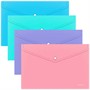 Папка-конверт на кнопке пластиковая Diagonal Pastel, A4, непрозрачный, ассорти 52916 ErichKrause - фото 69934898