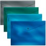 Папка-конверт на кнопке пластиковая Glossy Ice Metallic, A4, непрозрачный, ассорти 50319 ErichKrause - фото 69934909