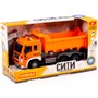 Автомобиль самосвал Сити инерц. свет, звук оранжевый в коробке 86235 П-Е /8/ - фото 69936304