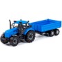 Трактор "Прогресс" с бортовым прицепом инерционный синий в коробке 91253 П-Е /8/ - фото 69936360