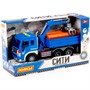 Автомобиль Сити бортовой с манипулятором инерционный со светом и звуком синий (в коробке) 96012 П-Е /8/ - фото 69936535