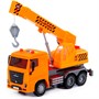 Автомобиль кран МАЗ инерционный со светом и звуком оранжевый в кор. 67293 67293 П-Е /8/ - фото 69936641