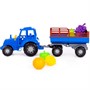 Трактор Алтай синий с прицепом №2 + набор продуктов 5 элементов (в сеточке) 02253 П-Е /4/ - фото 69936687