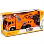 Автомобиль эвакуатор №2 Сити инерц. свет, звук оранжевый в кор. 59004 П-Е /4/ - фото 69936829