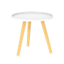 Стол журнальный TALVI белый (бежевые ножки) 1шт. PP0016WBE (от 12 шт) - фото 69937872