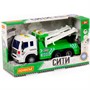 Автомобиль эвакуатор Сити инерц. свет, звук зеленый в коробке 86563 П-Е /8/ - фото 69938080