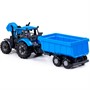 Трактор "Прогресс" с прицепом инерционный синий в коробке 91277 П-Е /8/ - фото 69938112