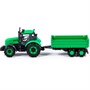 Трактор Прогресс с бортовым прицепом инерционный зелёный в лотке 94605 П-Е - фото 69938140