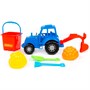 Песочный набор №729 + Трактор "Мастер" (синий) с лопатой 06944 П-Е /1/. - фото 69943567