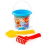 Песочный набор "Три кота" №7: Ведро малое с наклейкой, совок №2, грабельки №2 73645 П-Е /18/ - фото 69944001