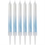 Свечи для торта Градиент бел/голуб перлам 8см 6шт - фото 69944532