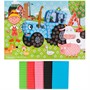 Набор для творчества Аппликация из эва 15х21 см СИНИЙ ТРАКТОР МУЛЬТИ АРТ EVAPACK-112408 - фото 69945167