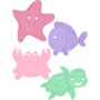 Набор антискользящих мини-ковриков на присосках "Морские жители" 4 шт. Пастель КВ-4997 - фото 69946518