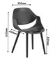 Стул KELA (черный) PP1100B (от 12 шт) - фото 69963855