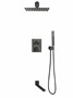 Khabur Встраиваемый душевой комплект с термостатом 3 режима TVZ-0897 Чёрный - фото 69967800