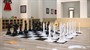 Шахматные фигуры Жу-Жу напольные с защелкой "Гигантские Про", король 910 мм (бело-серые) 32 шт - фото 69977251