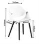 Стул SATIE B (белый) PP1119W (от 12 шт) - фото 69982901