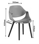 Стул SATIE B (светло-серый) PP1119GL (от 12 шт) - фото 69982916
