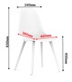 Стул SANS W (белый) PP1222W (от 12 шт) - фото 69982925