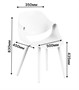 Стул SATIE W (белый) PP1129W (от 12 шт) - фото 69982930