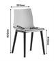 Стул SELAR B (светло-серый) PP1116GL (от 12 шт) - фото 69982985