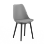 Стул SIDEN BOUCLE (серый new на черных ножках) PP1214NG (от 12 шт) - фото 69983087
