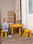 Стол детский TINI-1шт.+Табурет детский TEDDY-2шт. (желтый) - фото 70400334