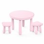 Стол детский TINI-1шт.+Табурет детский TEDDY-2шт. (розовый) - фото 70400419