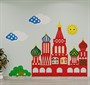 Развивающая настенно-напольная панель мобильная "Патриотические символы" макси, комплект с ковриком - фото 70774574